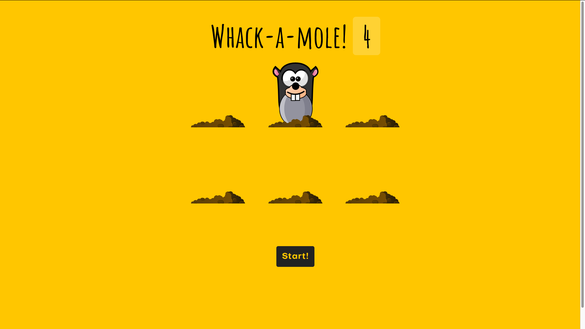 Whack A Mole Demo